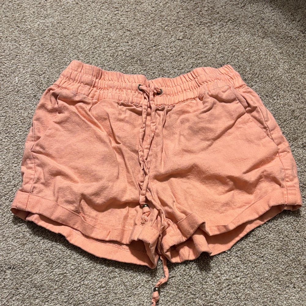 Love Tree Coral Drawstring Athletic Shorts